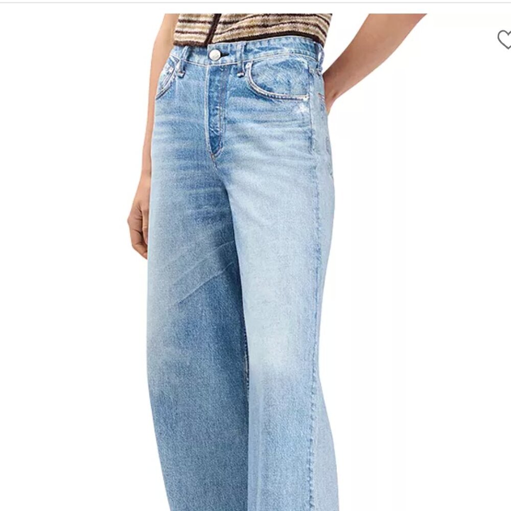 rag & bone Miramar Terry Sofie High Rise Wide Leg Sweatpant Jeans Raily NWT - Picture 4 of 9